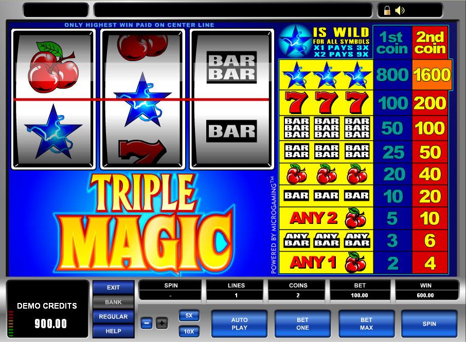 Triple Magic 3 reel slot