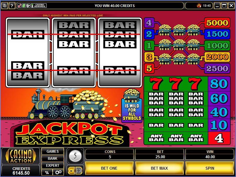 Jackpot Express 3 reel slot